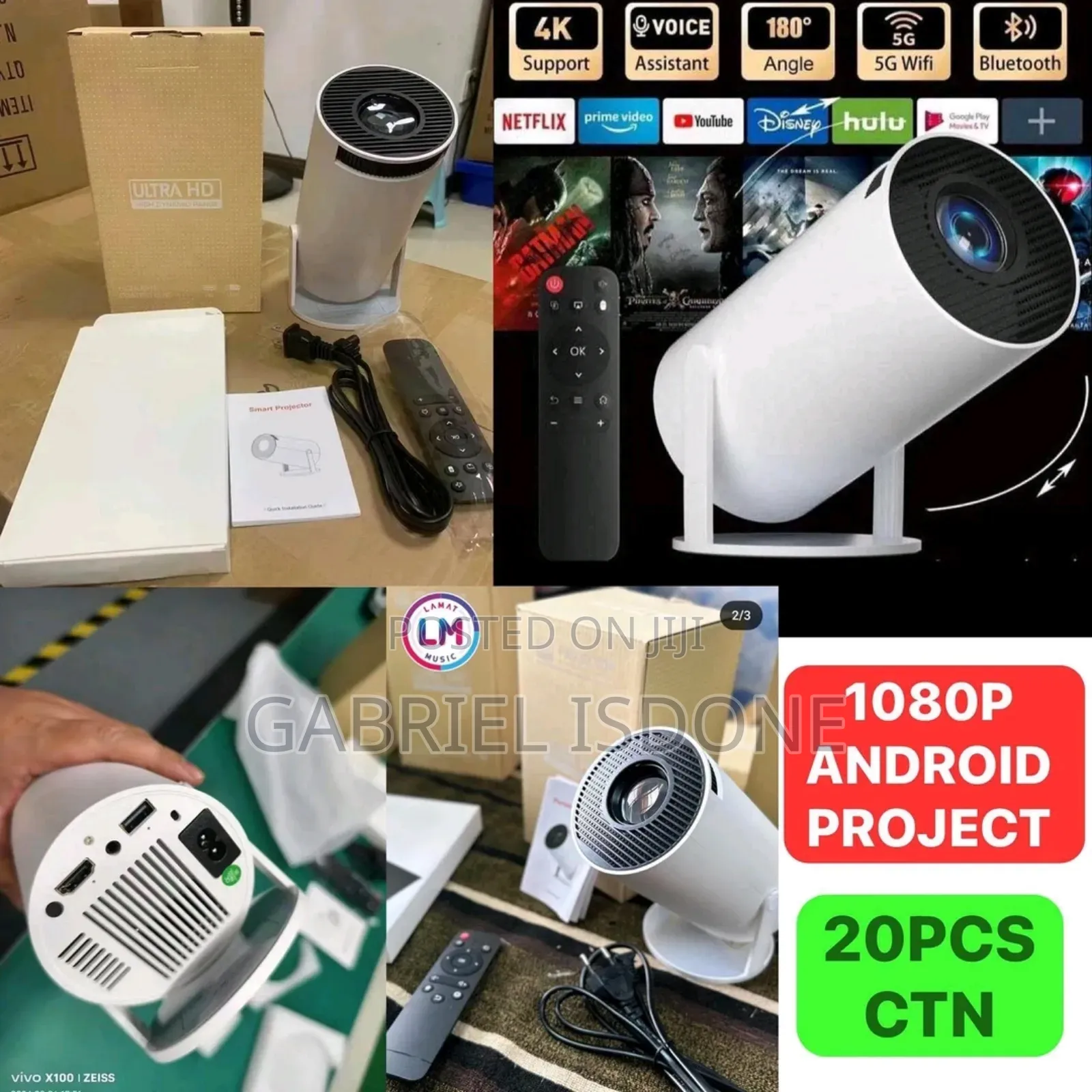Smart Android Projector . Support Playstore With Zooming.
